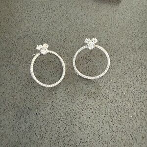 Kendra Scott Silver Hoop Earrings with Mickey Ears from Disneyland !
